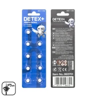 باتری سکه ای +DETEX مدل AG1 بسته 10 عددی