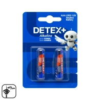 باتری آلکالاین نیم قلمی +DETEX بسته 2 عددی