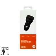 شارژر فندکی دو پورت 52.5 وات Biva مدل CC-21