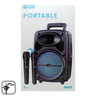 اسپیکر بلوتوثی 8 اینچ GTS مدل GTS-2385 همراه با دو عدد میکروفن