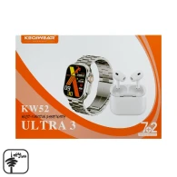ساعت هوشمند طرح اپل واچ KEQIWEAR مدل KW52 ULTRA3 + هندزفری بلوتوثی + هفت بند