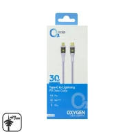 کابل 30W تایپ سی به لایتنینگ چراغ دار اکسیژن مدل LX-24